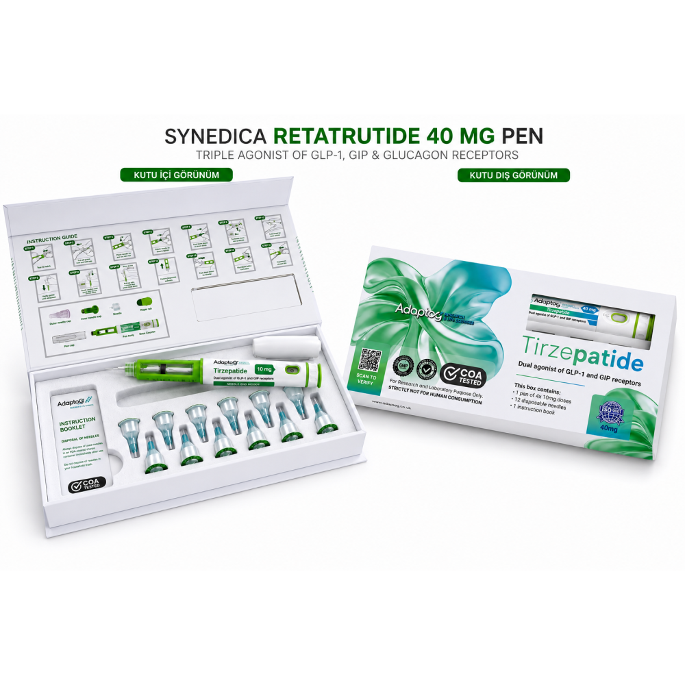 Adaptog Research & Life Sciences Tirzepatide 40 MG Pen (Kalem) | GLP-1 + GIP Dual Agonist Research Peptide