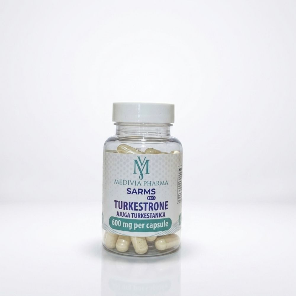 Medivia Pharma Turkesterone 600 mg – Ajuga Turkestanica | 60 Kapsül