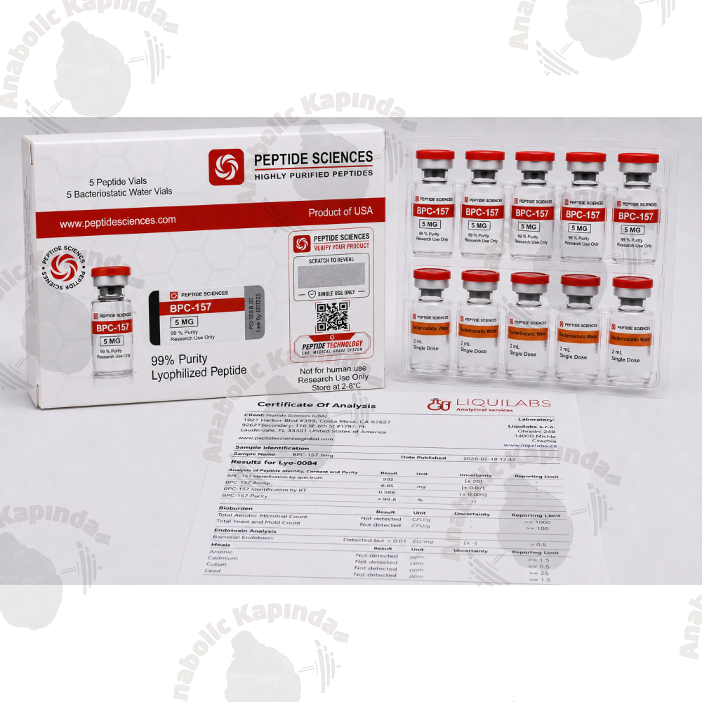 Peptid Sciences  BPC-157 5 Mg 5 Flakon + Antiibakteriyel Su