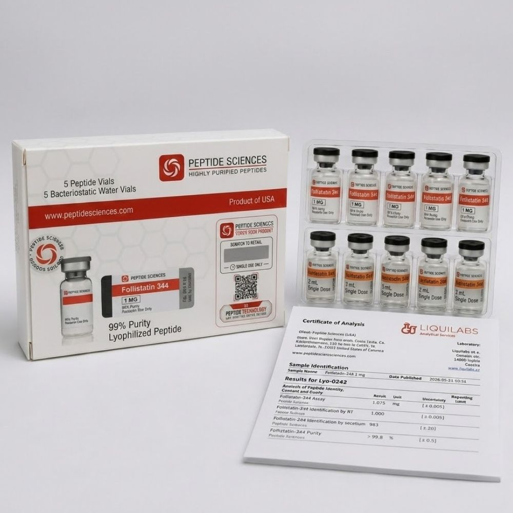 Peptid Sciences Follistatin 344 1 Mg 5 Flakon + Antiibakteriyel Su