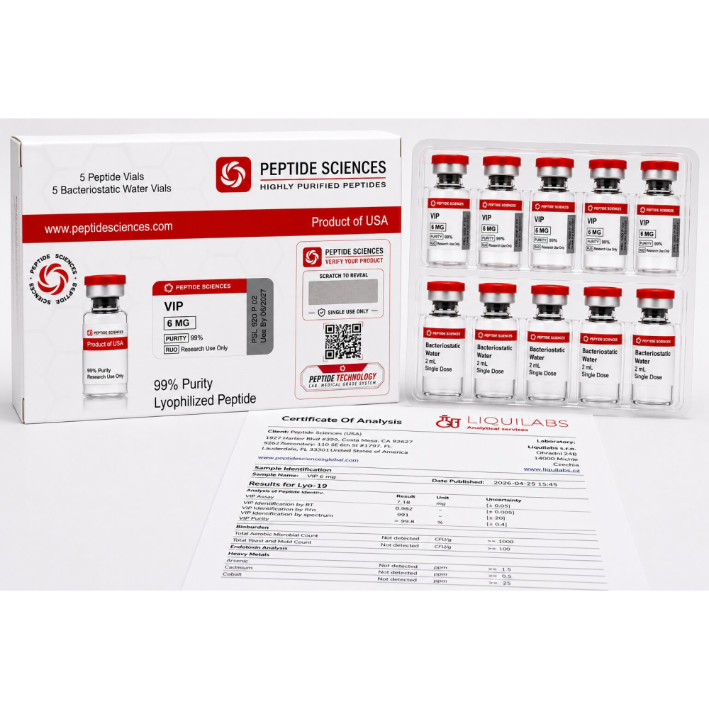 Peptide Sciences VIP 6 Mg 5 Flakon Set + Antibakteriyel Su